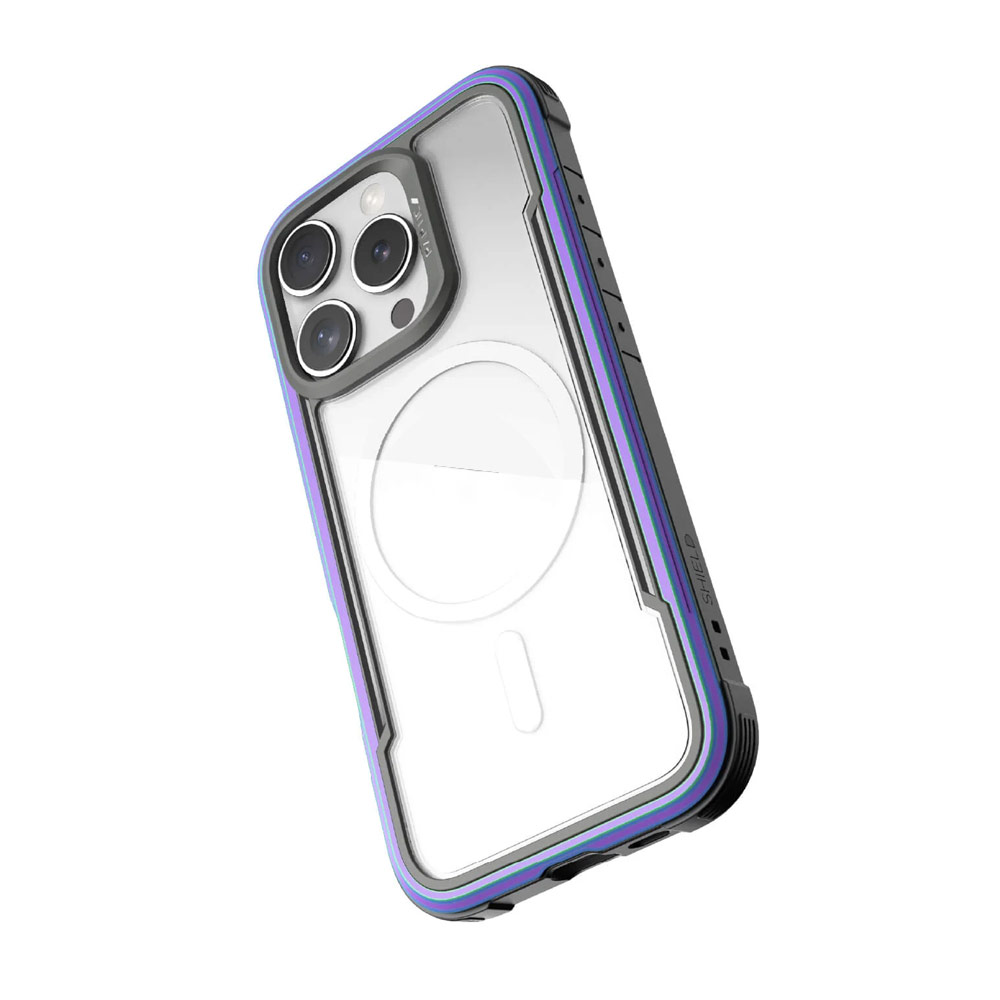 Picture of Apple iPhone 16 Pro 6.3 Case | Raptic Shield MgSafe Magnetic Compatible Tough Metal Frame Protection Case for iPhone 16 Pro 6.3 (Iridescent)