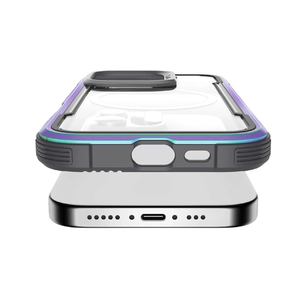 Picture of Apple iPhone 16 Pro 6.3 Case | Raptic Shield MgSafe Magnetic Compatible Tough Metal Frame Protection Case for iPhone 16 Pro 6.3 (Iridescent)