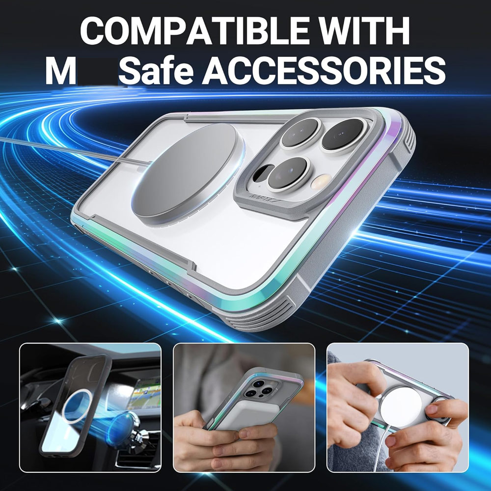 Picture of Apple iPhone 16 Pro 6.3 Case | Raptic Shield 2.0 MgSafe Magnetic Compatible Drop Protection Case for iPhone 16 Pro 6.3 (Quartz)