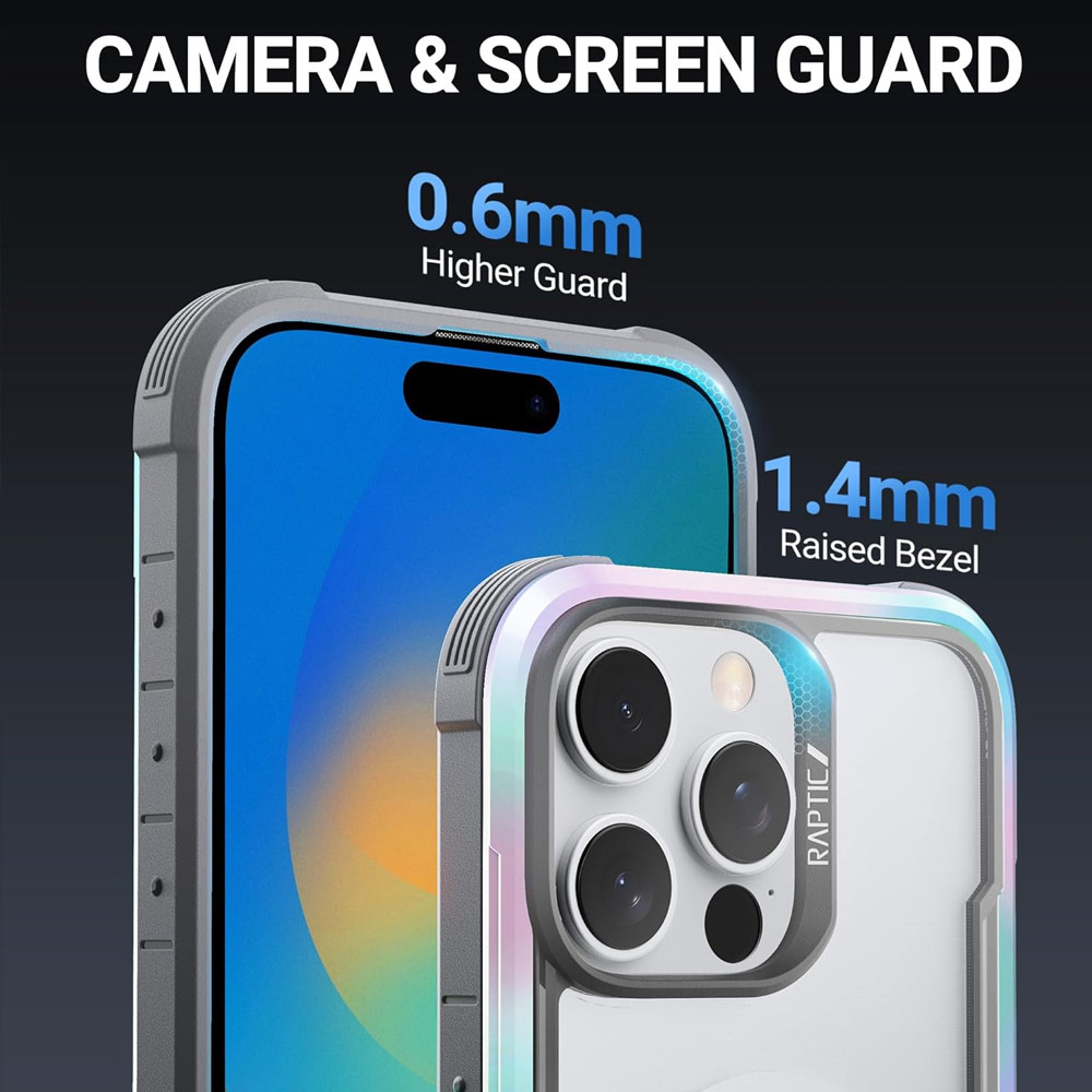 Picture of Apple iPhone 16 Pro 6.3 Case | Raptic Shield 2.0 MgSafe Magnetic Compatible Drop Protection Case for iPhone 16 Pro 6.3 (Quartz)