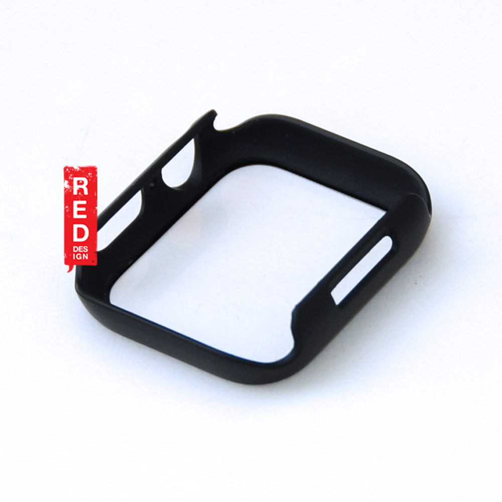 Picture of Apple Watch 41mm Case | Red Design PC and Tempered Glass Full Coverage Case Splash Proof for Apple Watch 41mm Series 7 (Black)