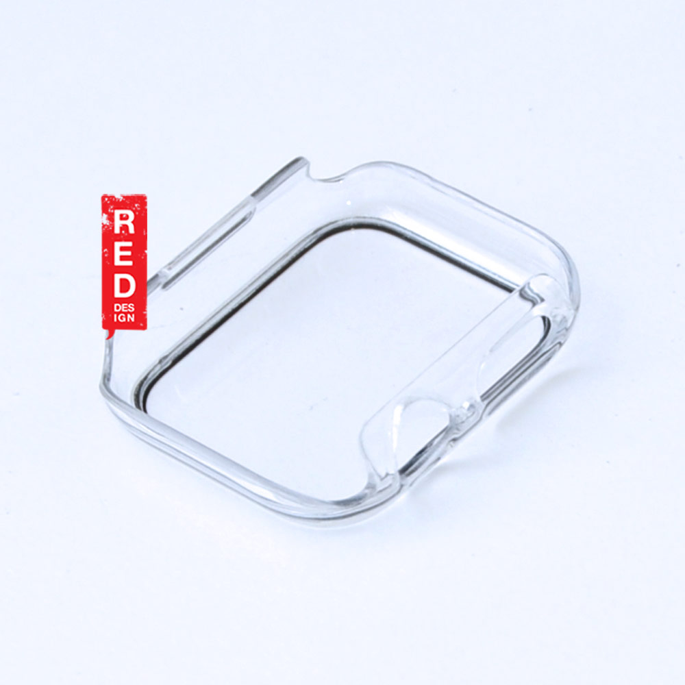 Picture of Apple Watch 41mm Case | Red Design PC and Tempered Glass Full Coverage Case Splash Proof for Apple Watch 41mm Series 7 (Clear)