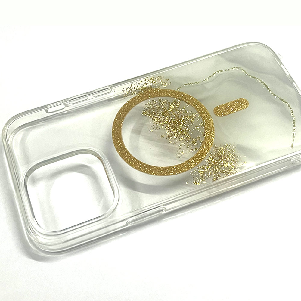 Picture of Apple iPhone 15 Pro 6.1 Case | Red Design Choices Starlight Shining Magnetic Magsafe Compatible Case for Apple iPhone 15 Pro 6.1 (Gold White Marble)