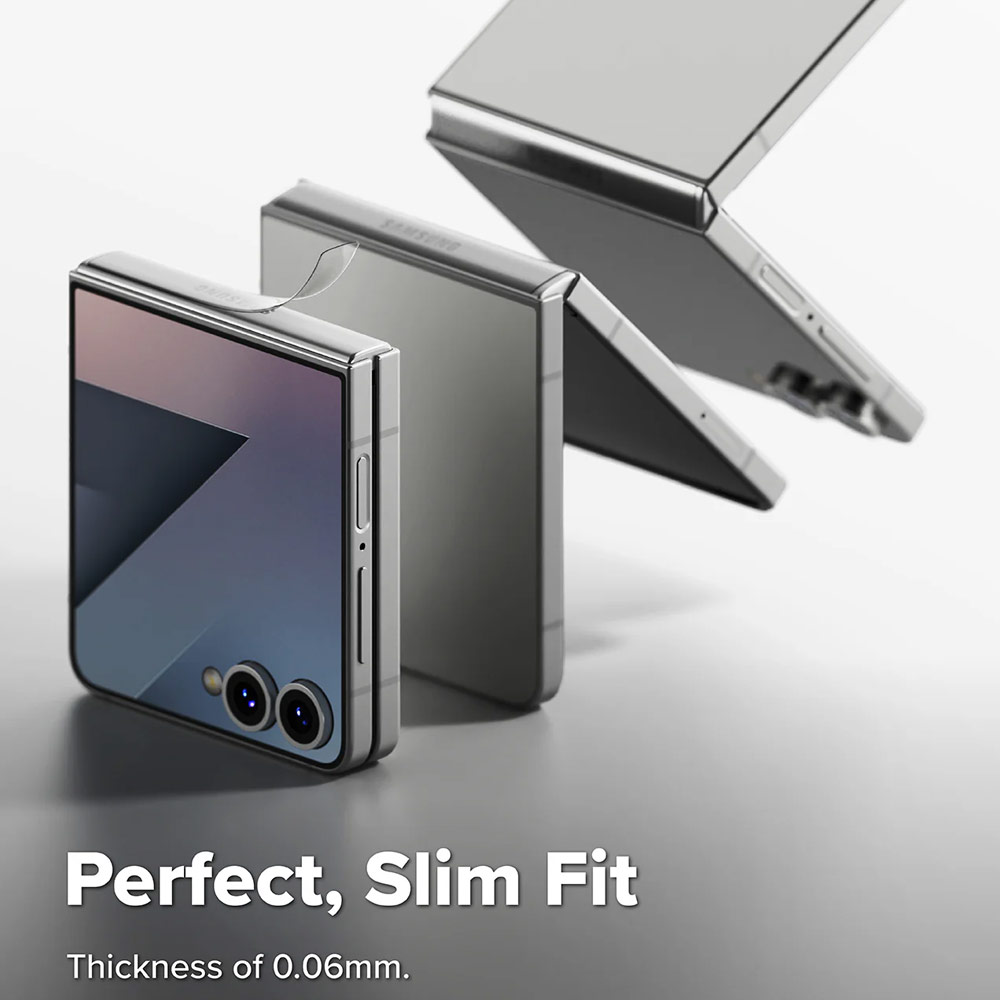 Picture of Samsung Galaxy Z Flip 7 Screen Protector | Ringke 3 in 1 Cover Display Tempered Glass Inner Screen Protector Hinge Protector for Samsung Galaxy Z Flip 7