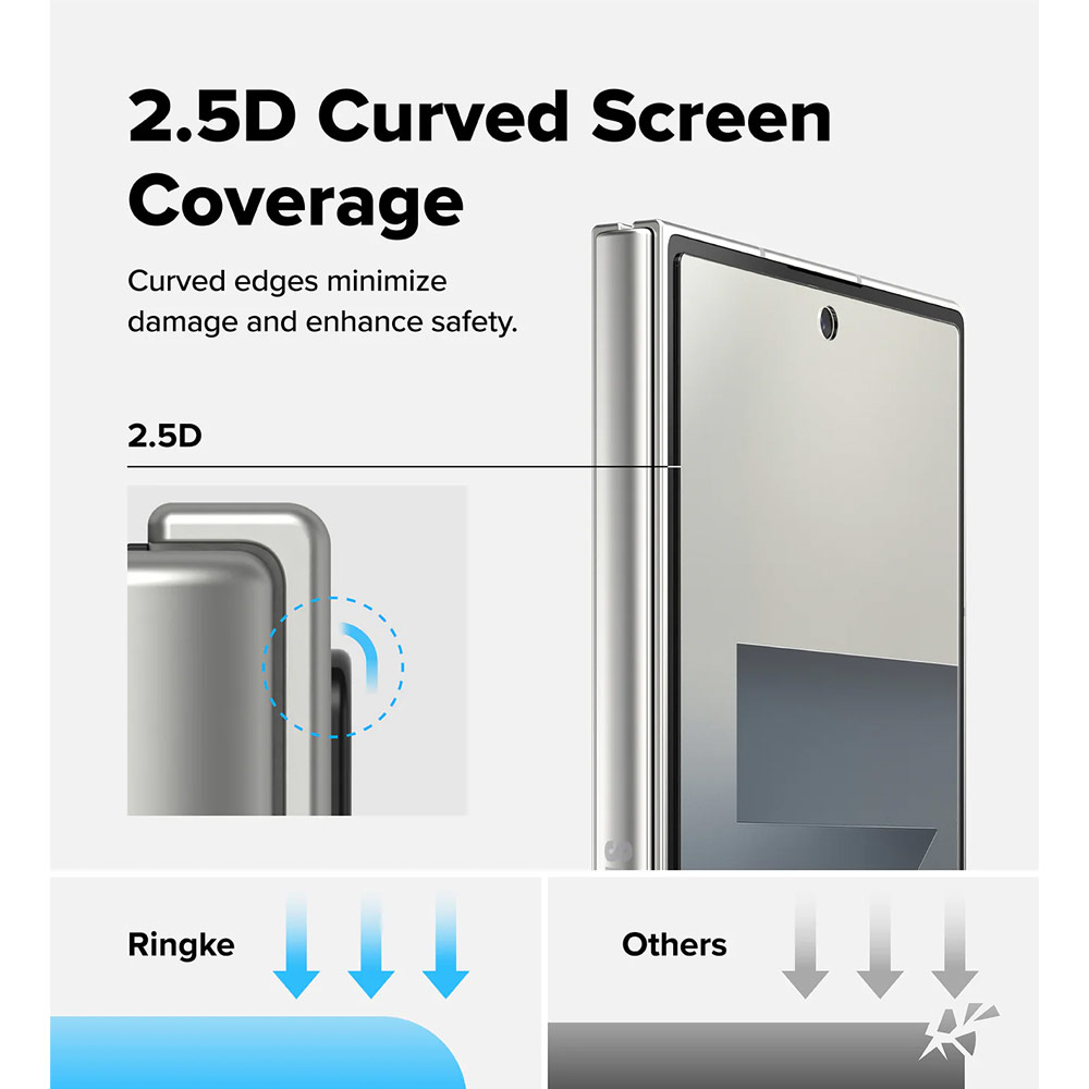 Picture of Samsung Galaxy Z Fold 7 Screen Protector | Ringke 3 in 1 Screen Protector Dual Easy Film Interior Screen Protector Display Cover Tempered Glass Hinge Protector for Samsung Galaxy Z Fold 7