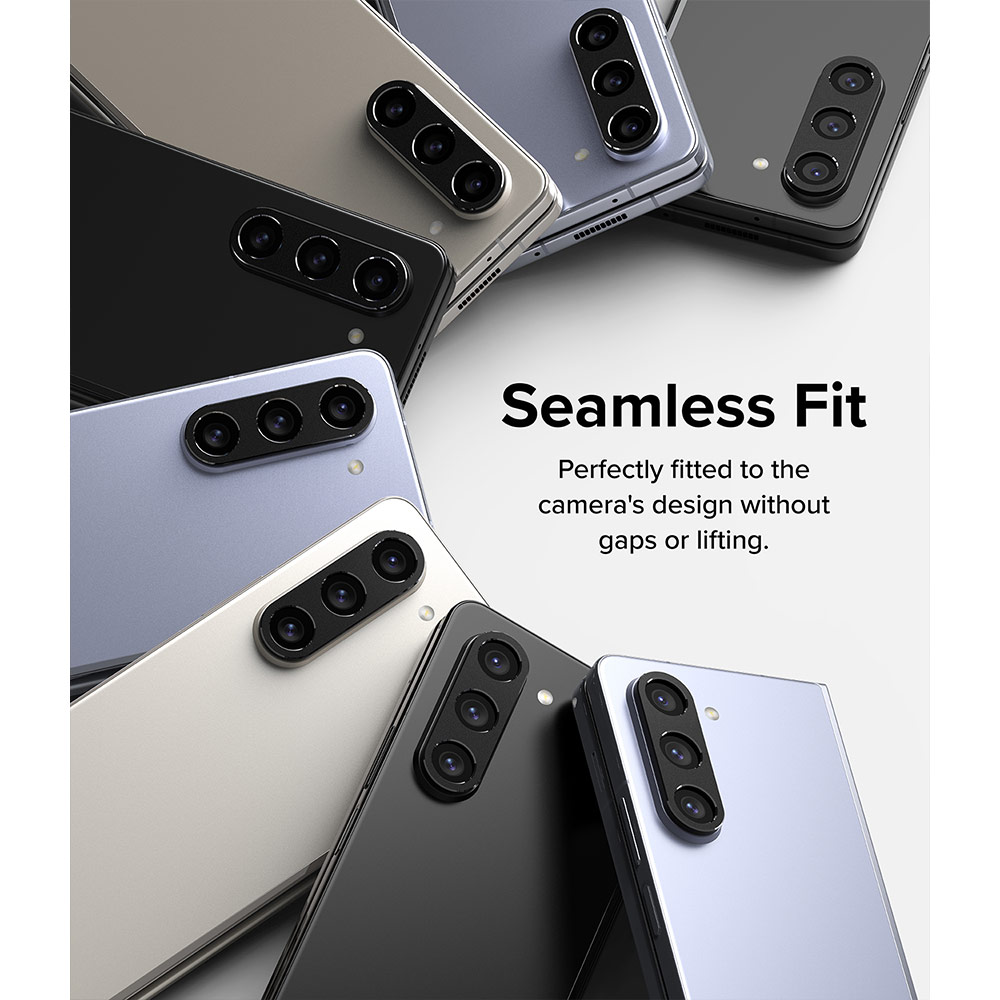 Picture of Samsung Galaxy Z Fold 5  | Ringke Aluminum Camera Styling Camera Lens Protector for Samsung Galaxy Z Fold 5 (Black)