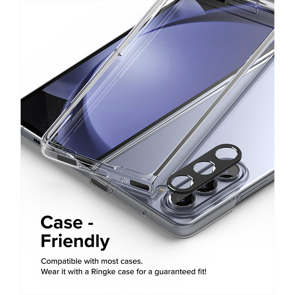 Picture of Samsung Galaxy Z Fold 5  | Ringke Aluminum Camera Styling Camera Lens Protector for Samsung Galaxy Z Fold 5 (Black)