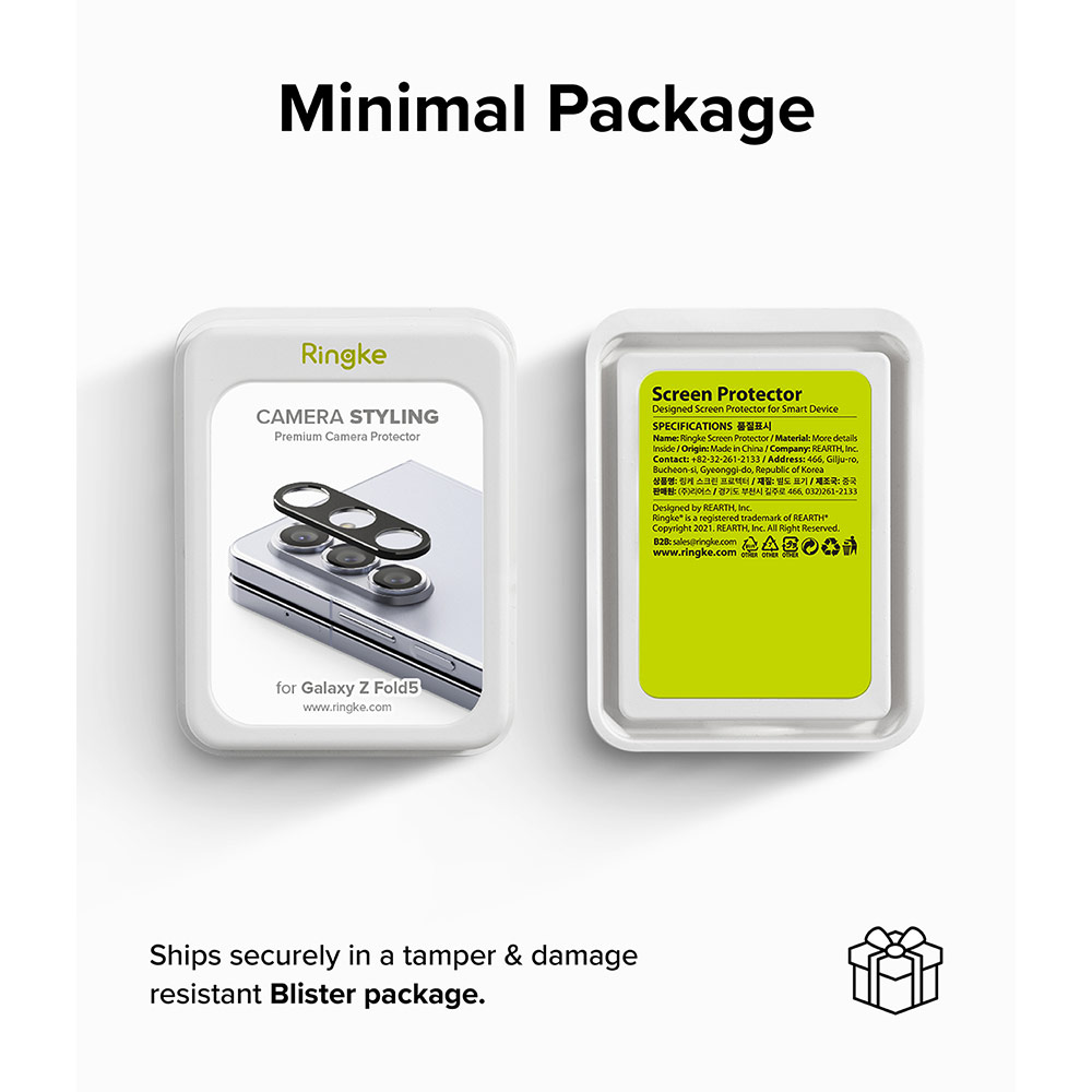 Picture of Samsung Galaxy Z Fold 5  | Ringke Aluminum Camera Styling Camera Lens Protector for Samsung Galaxy Z Fold 5 (Black)