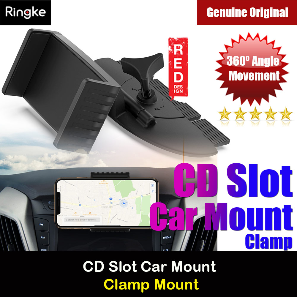 Picture of Ringke CD Player Slot Car Clamp Mount for Smartphone (Black) Red Design- Red Design Cases, Red Design Covers, iPad Cases and a wide selection of Red Design Accessories in Malaysia, Sabah, Sarawak and Singapore 