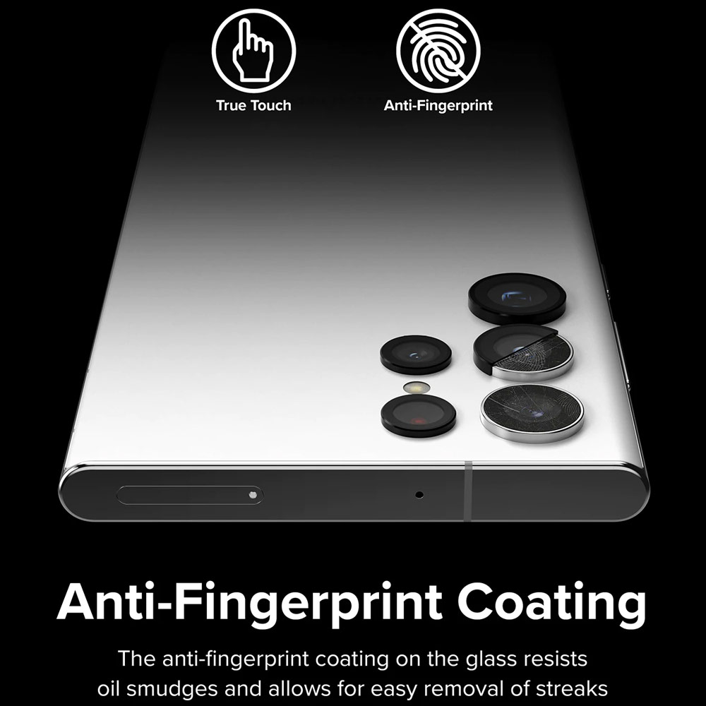 Picture of Samsung Galaxy S22 Ultra 5G 6.8  | Ringke Camera Lens Frame Glass Protector for Samsung Galaxy S22 Ultra (Silver)