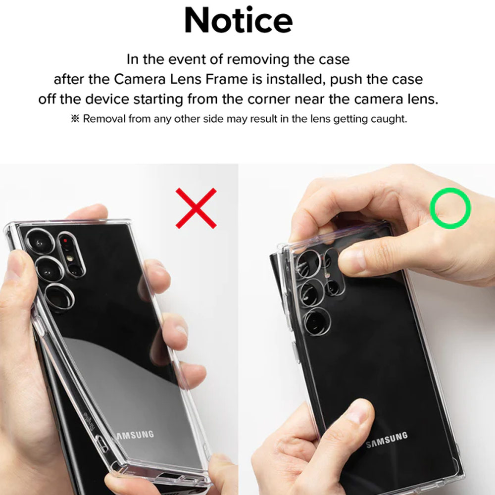 Picture of Samsung Galaxy S23 Plus | Ringke Camera Lens Frame Glass Protector with Easy Installation for Samsung Galaxy S23 6.1 S23 Plus 6.6 (Black)