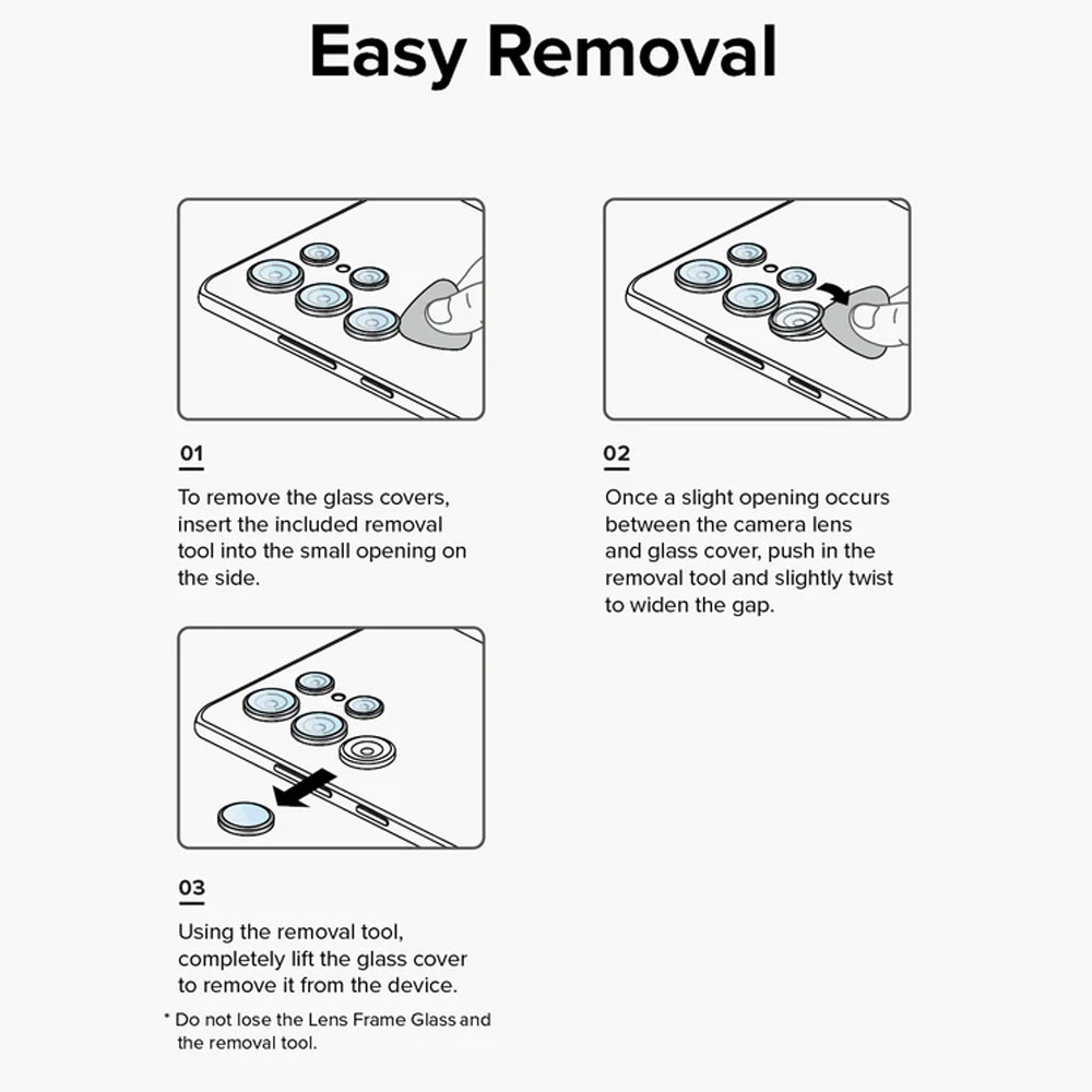 Picture of Samsung Galaxy S23 Plus | Ringke Camera Lens Frame Glass Protector with Easy Installation for Samsung Galaxy S23 6.1 S23 Plus 6.6 (Black)