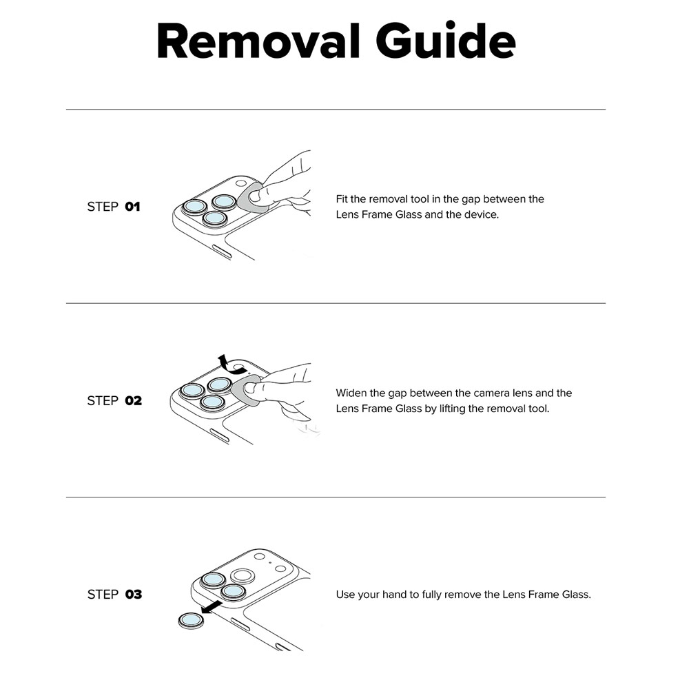 Picture of Apple iPhone 17 Pro 6.3  | Ringke Camera Lens Frame Glass Protector with Easy Installation for iPhone 17 Pro Max 6.9 iPhone 17 Pro 6.3 (Black)