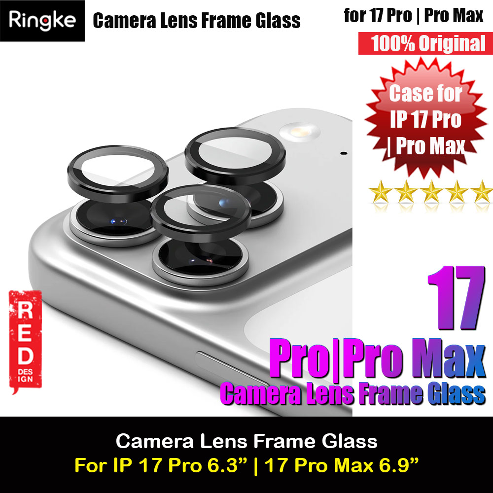 Picture of Ringke Camera Lens Frame Glass Protector with Easy Installation for iPhone 17 Pro Max 6.9 iPhone 17 Pro 6.3 (Black) Apple iPhone 17 Pro 6.3- Apple iPhone 17 Pro 6.3 Cases, Apple iPhone 17 Pro 6.3 Covers, iPad Cases and a wide selection of Apple iPhone 17 Pro 6.3 Accessories in Malaysia, Sabah, Sarawak and Singapore 