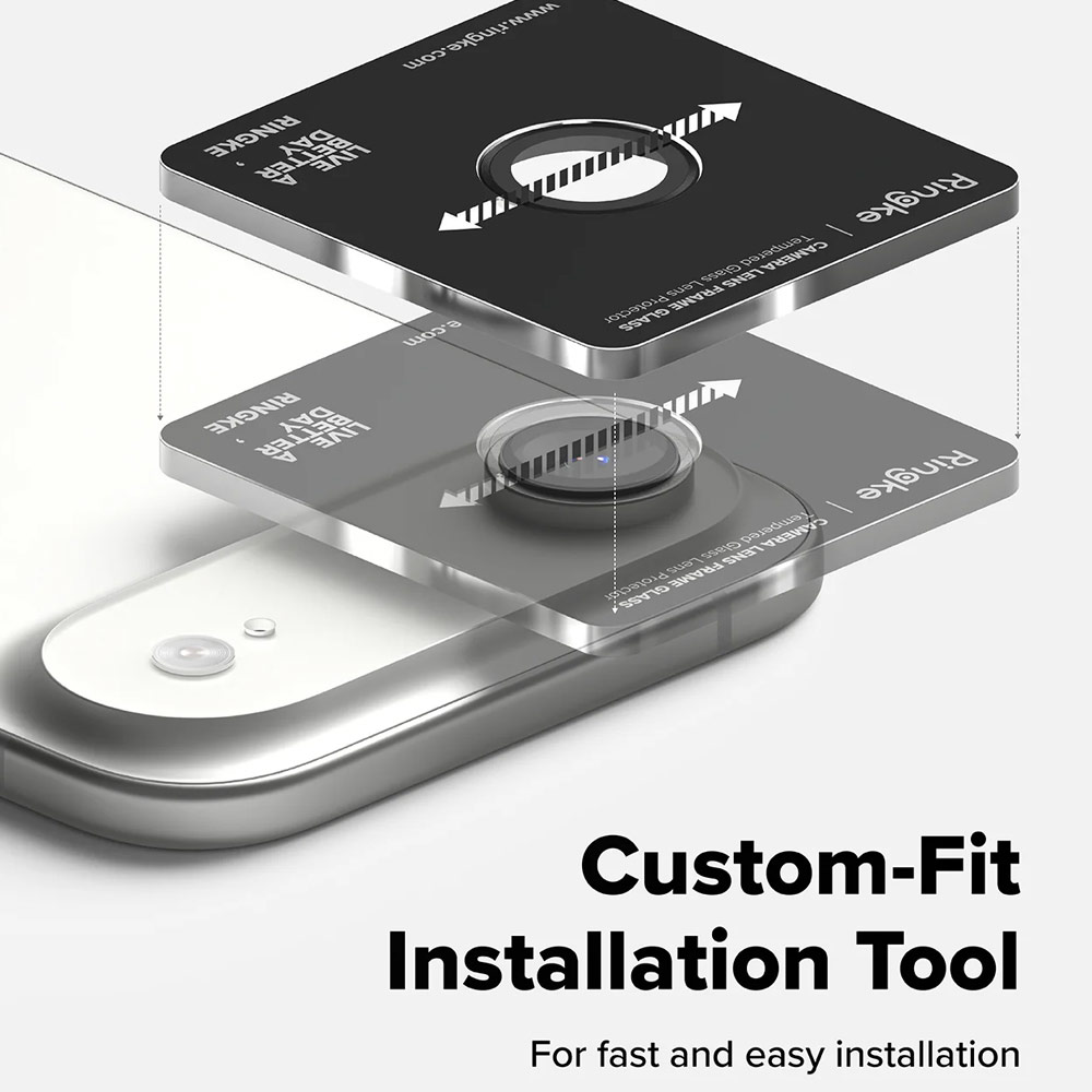 Picture of Apple iPhone Air 6.5  | Ringke Camera Lens Frame Glass Protector with Easy Installation for iPhone Air 6.5 (Black)