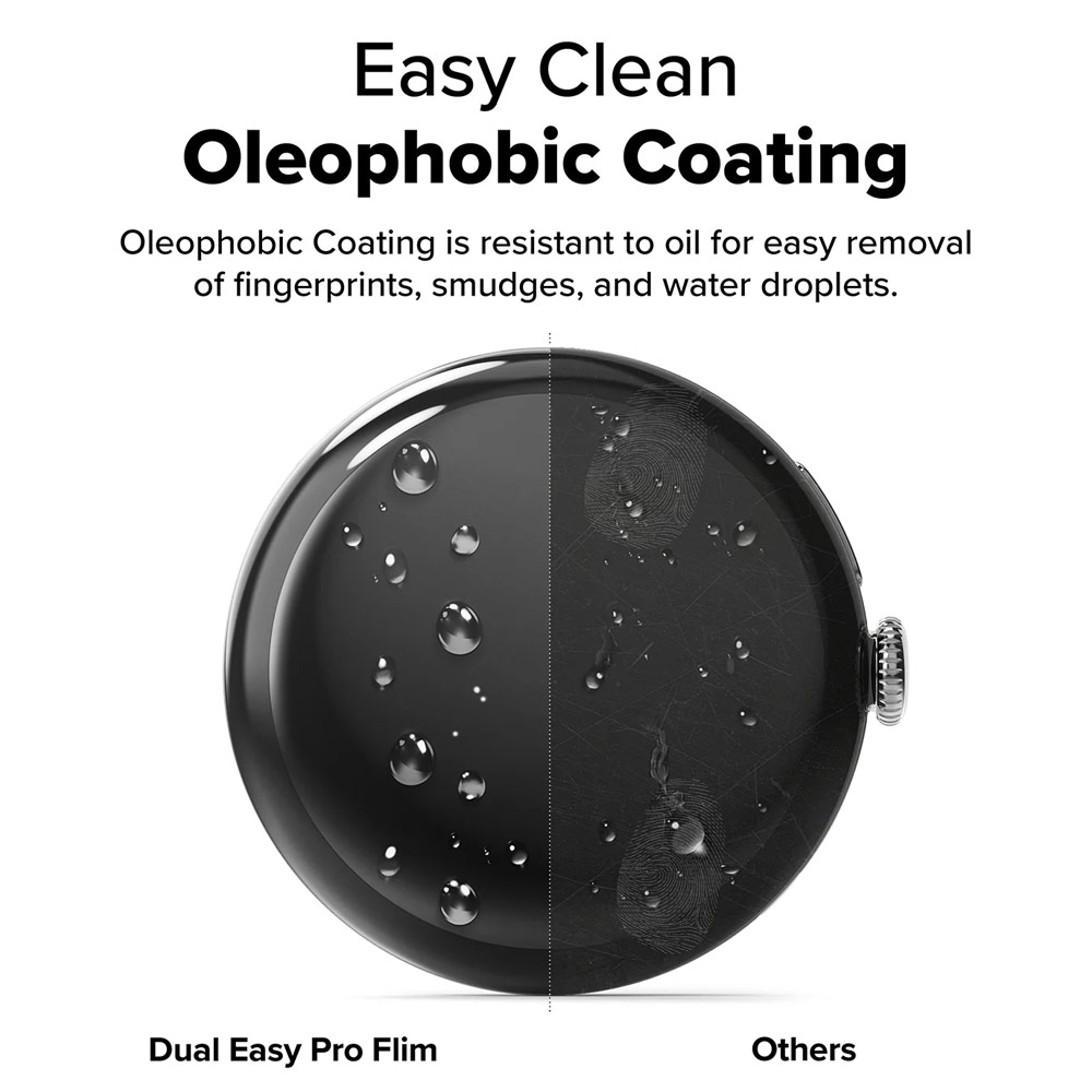 Picture of Google Pixel Watch 4 45mm Screen Protector | Ringke Screen Protector Dual Easy Film Pro High Quality EPU Self Healing Anti Finger Print Soft Screen Protector for Google Pixel Watch 4 45mm (Clear) 2pcs