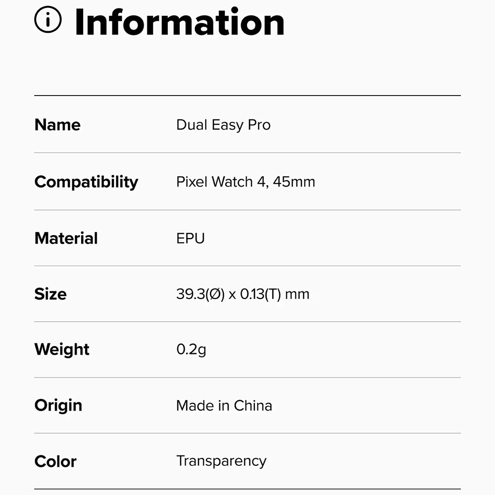 Picture of Google Pixel Watch 4 45mm Screen Protector | Ringke Screen Protector Dual Easy Film Pro High Quality EPU Self Healing Anti Finger Print Soft Screen Protector for Google Pixel Watch 4 45mm (Clear) 2pcs