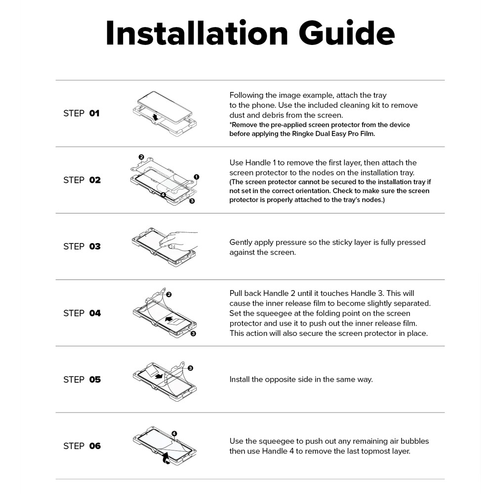 Picture of Samsung Galaxy Z Flip 7 Screen Protector | Ringke Screen Protector Dual Easy Film Interior Screen Protector for Samsung Galaxy Z Flip 7 (2pcs Pack)
