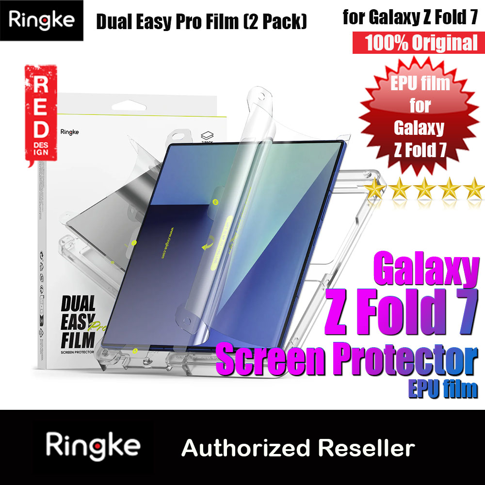 Picture of Ringke Screen Protector Dual Easy Film Interior Screen Protector for Samsung Galaxy Z Fold 7 (2pcs Pack) Samsung Galaxy Z Fold 7- Samsung Galaxy Z Fold 7 Cases, Samsung Galaxy Z Fold 7 Covers, iPad Cases and a wide selection of Samsung Galaxy Z Fold 7 Accessories in Malaysia, Sabah, Sarawak and Singapore 