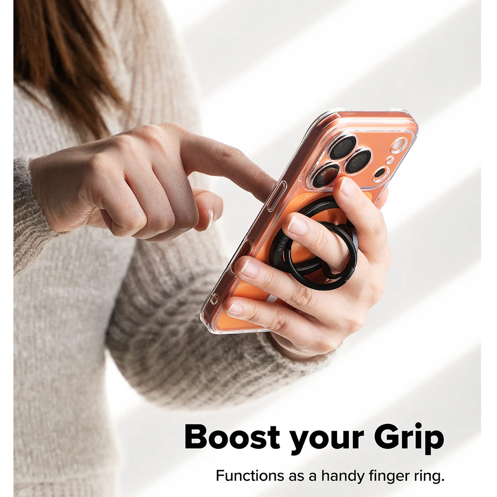 Picture of Ringke Dual Magnetic Smart Ring Phone Grip and Kickstand Stand Zinc Alloy (Black)