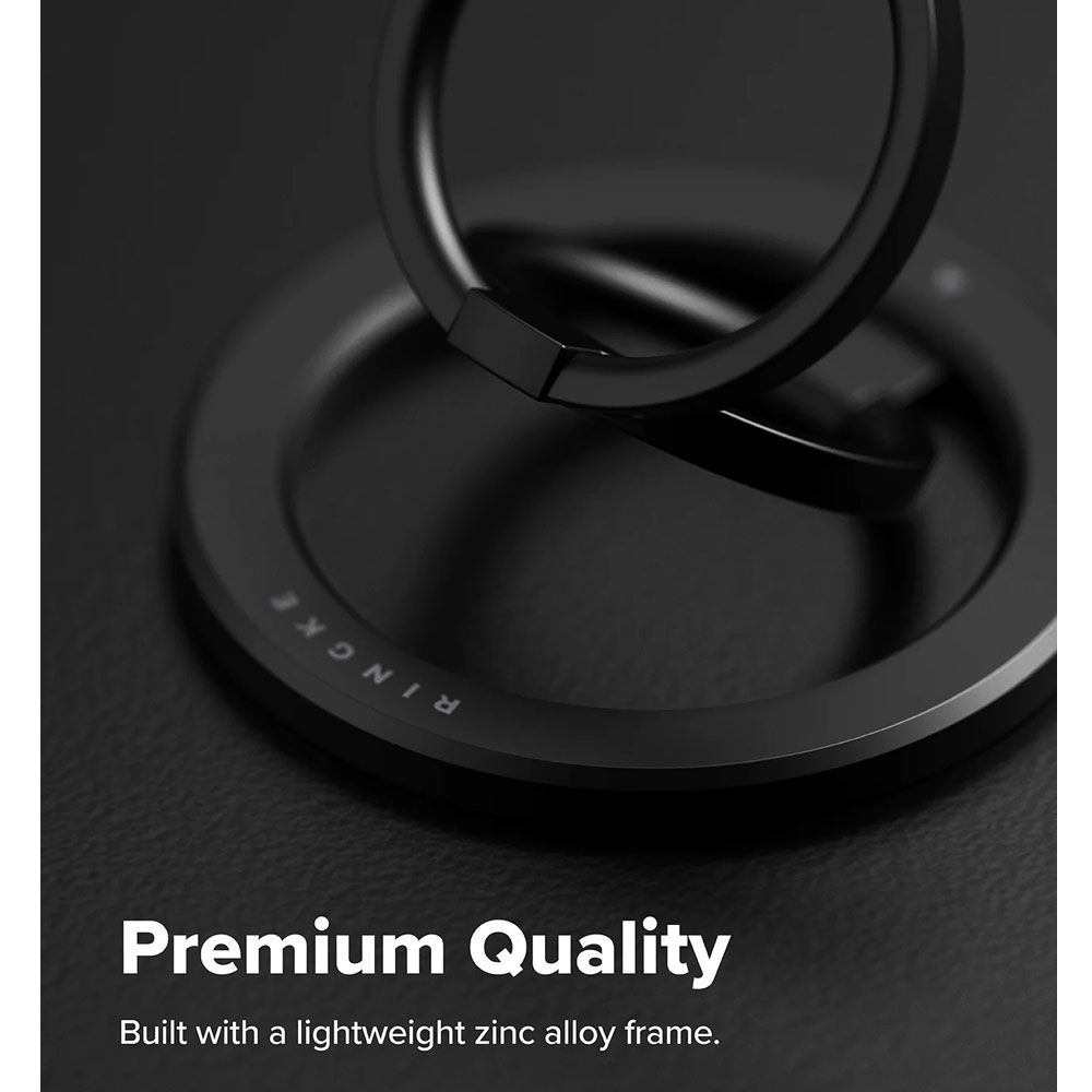 Picture of Ringke Dual Magnetic Smart Ring Phone Grip and Kickstand Stand Zinc Alloy (Black)