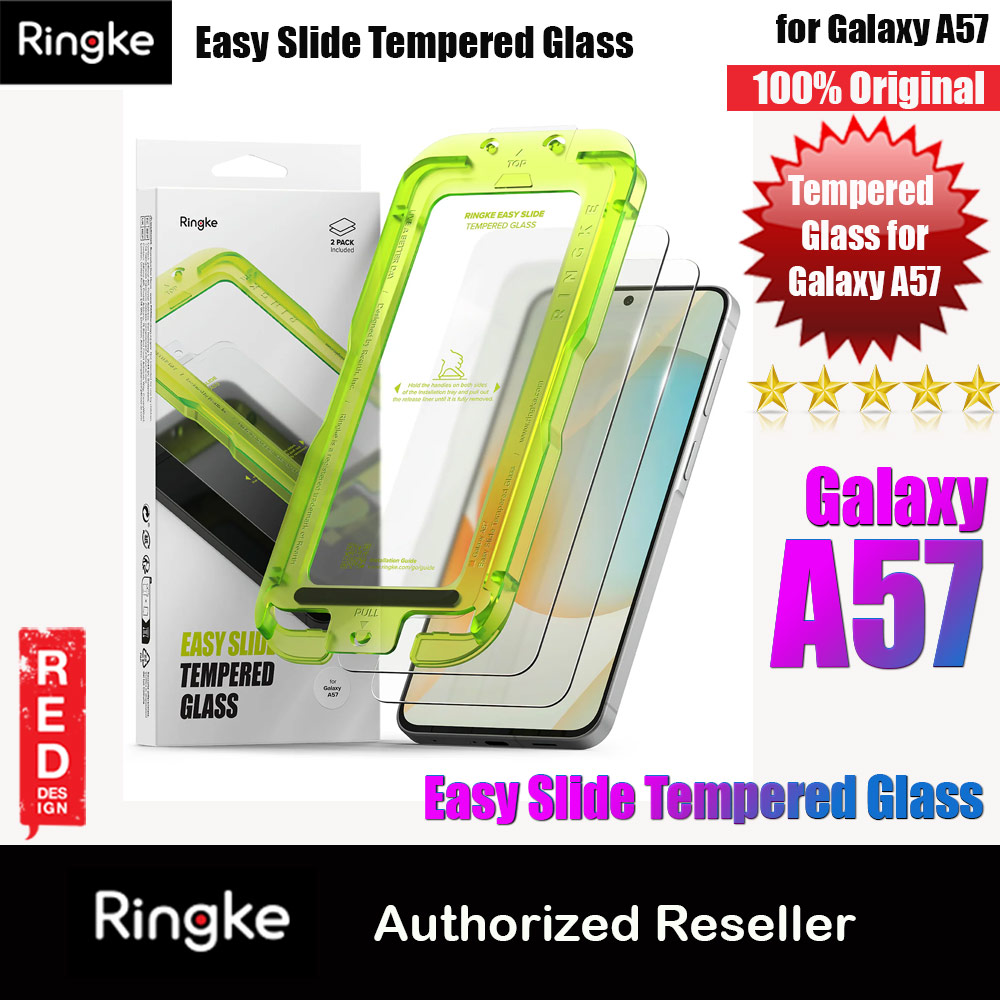Picture of Ringke Easy Slide Tempered Glass Screen Protector for Samsung Galaxy A57 (Clear) 2pcs Samsung Galaxy A57- Samsung Galaxy A57 Cases, Samsung Galaxy A57 Covers, iPad Cases and a wide selection of Samsung Galaxy A57 Accessories in Malaysia, Sabah, Sarawak and Singapore 