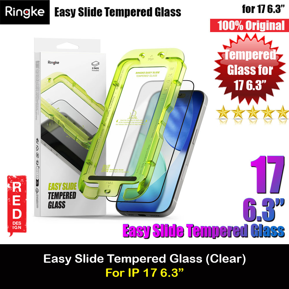 Picture of Ringke Easy Slide Tempered Glass Screen Protector for iPhone 17 6.3  (Clear) 2pcs Apple iPhone 17 6.3- Apple iPhone 17 6.3 Cases, Apple iPhone 17 6.3 Covers, iPad Cases and a wide selection of Apple iPhone 17 6.3 Accessories in Malaysia, Sabah, Sarawak and Singapore 