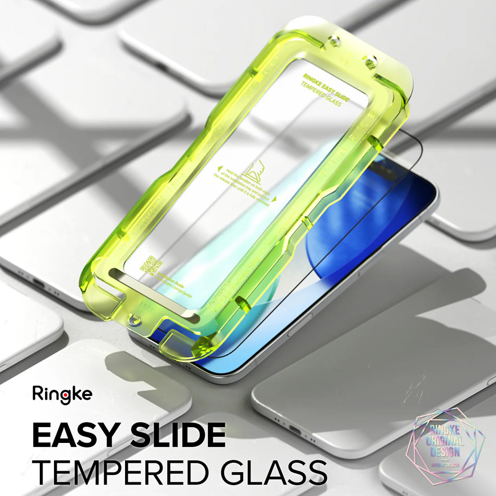 Picture of Apple iPhone Air 6.5 Screen Protector | Ringke Easy Slide Tempered Glass Screen Protector for iPhone Air 6.5 (Clear) 2pcs