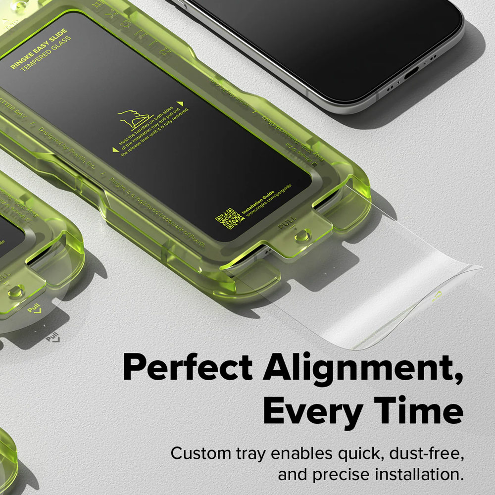 Picture of Apple iPhone Air 6.5 Screen Protector | Ringke Easy Slide Tempered Glass Screen Protector for iPhone Air 6.5 (Clear) 2pcs