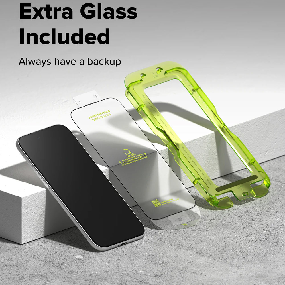 Picture of Apple iPhone Air 6.5 Screen Protector | Ringke Easy Slide Tempered Glass Screen Protector for iPhone Air 6.5 (Clear) 2pcs