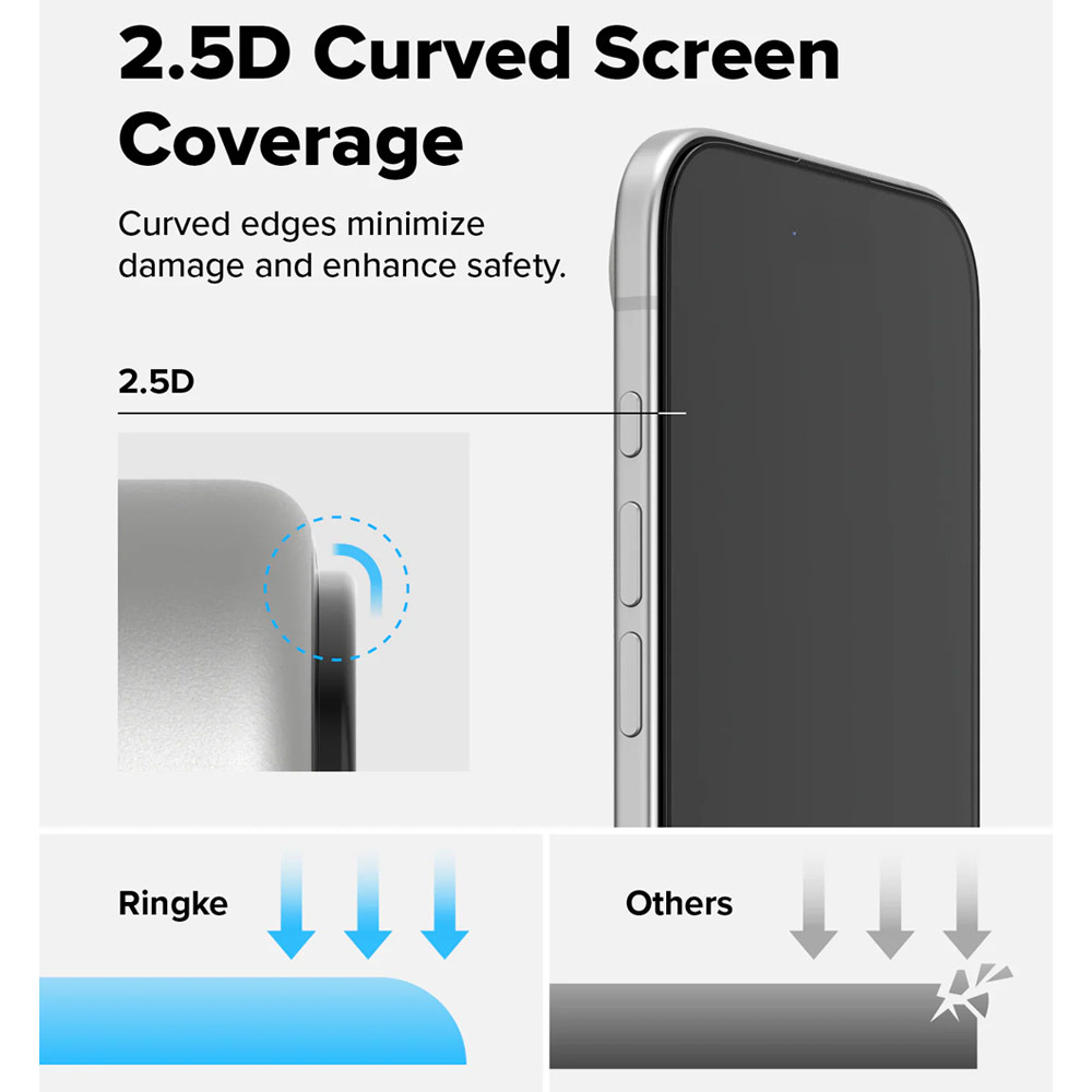 Picture of Apple iPhone Air 6.5 Screen Protector | Ringke Easy Slide Tempered Glass Screen Protector for iPhone Air 6.5 (Clear) 2pcs