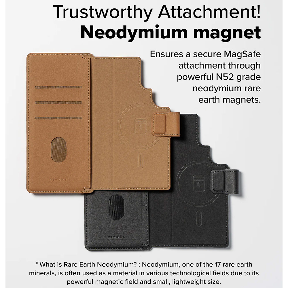 Picture of Samsung Galaxy S25 Ultra | Ringke Folio Grip Wallet Magnetic Flip Cover Card Holder for Samsung Galaxy S25 Ultra (Black)