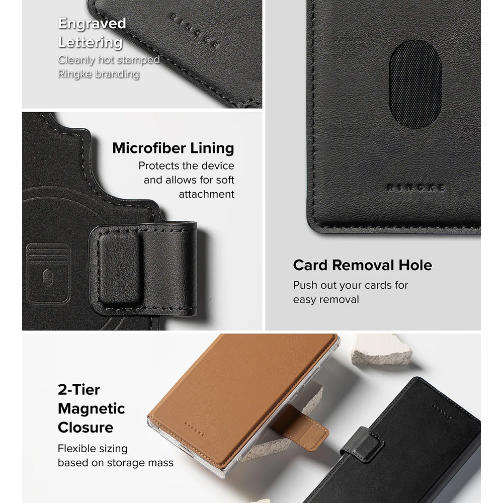 Picture of Samsung Galaxy S25 Ultra | Ringke Folio Grip Wallet Magnetic Flip Cover Card Holder for Samsung Galaxy S25 Ultra (Black)