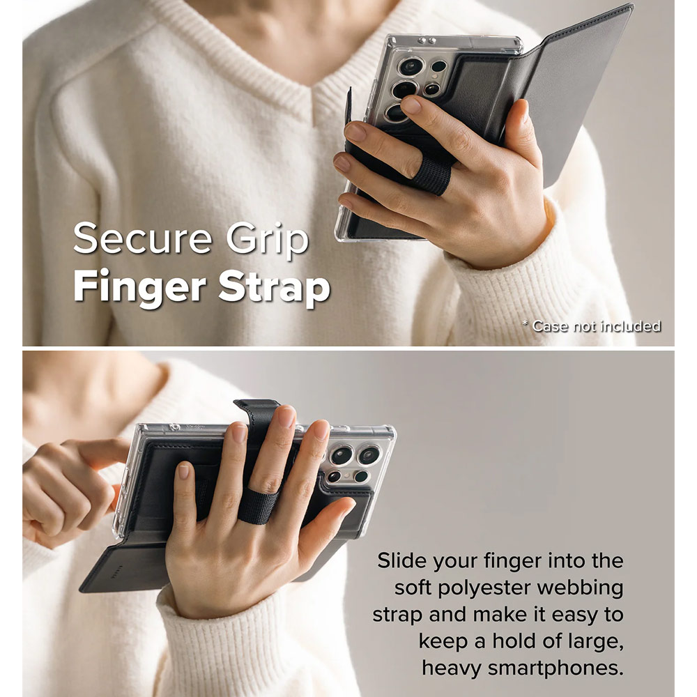 Picture of Samsung Galaxy S25 Ultra | Ringke Folio Grip Wallet Magnetic Flip Cover Card Holder for Samsung Galaxy S25 Ultra (Black)