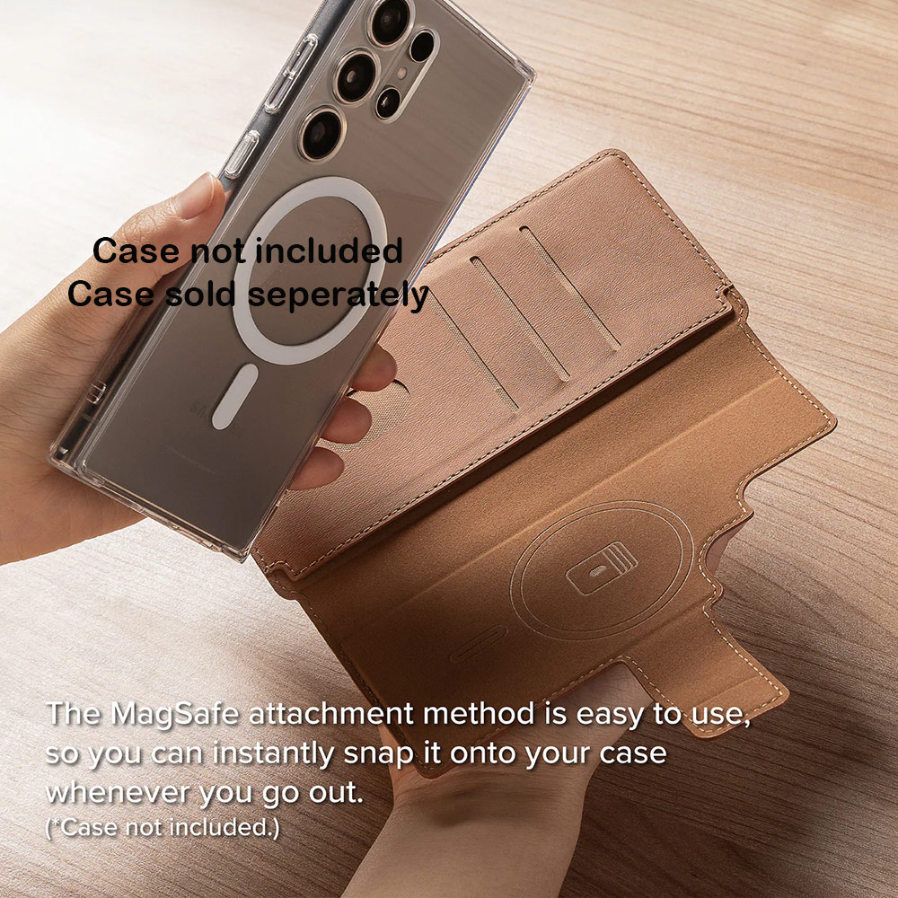 Picture of Samsung Galaxy S25 Ultra | Ringke Folio Grip Wallet Magnetic Flip Cover Card Holder for Samsung Galaxy S25 Ultra (Brown)