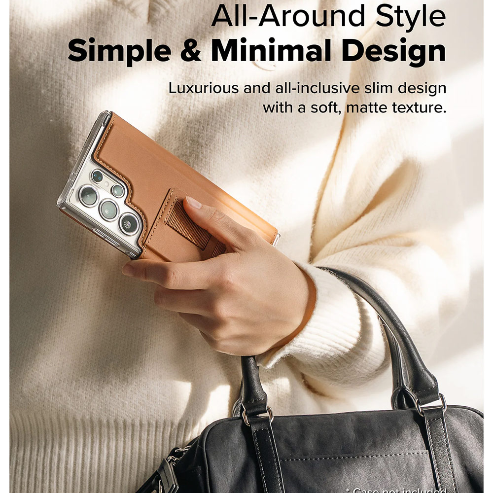 Picture of Samsung Galaxy S25 Ultra | Ringke Folio Grip Wallet Magnetic Flip Cover Card Holder for Samsung Galaxy S25 Ultra (Brown)