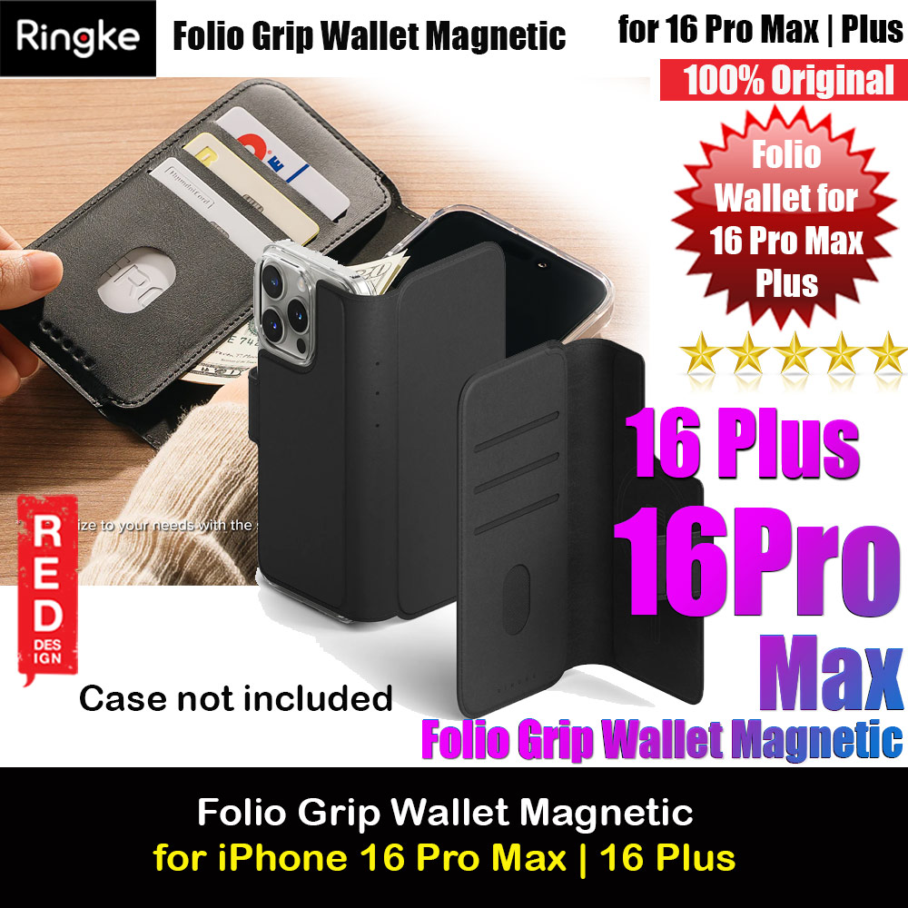 Picture of Ringke Folio Wallet Magnetic Flip Cover Card Holder for iPhone 16 Pro Max iPhone 16 Plus (Black) Apple iPhone 15 Plus 6.7- Apple iPhone 15 Plus 6.7 Cases, Apple iPhone 15 Plus 6.7 Covers, iPad Cases and a wide selection of Apple iPhone 15 Plus 6.7 Accessories in Malaysia, Sabah, Sarawak and Singapore 