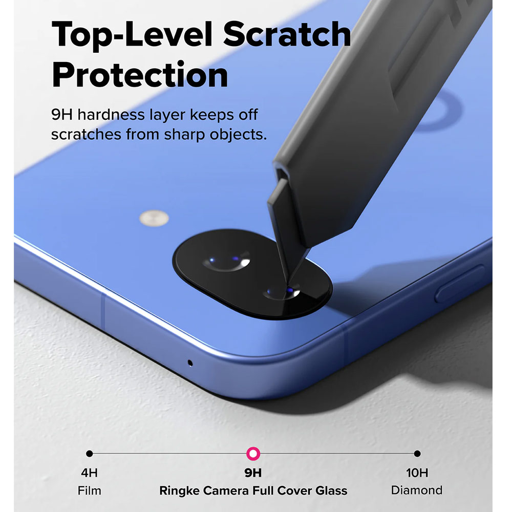 Picture of Google Pixel 10a  | Ringke Full coverage camera protector  with Easy Installation for Google Pixel 10a (Black)