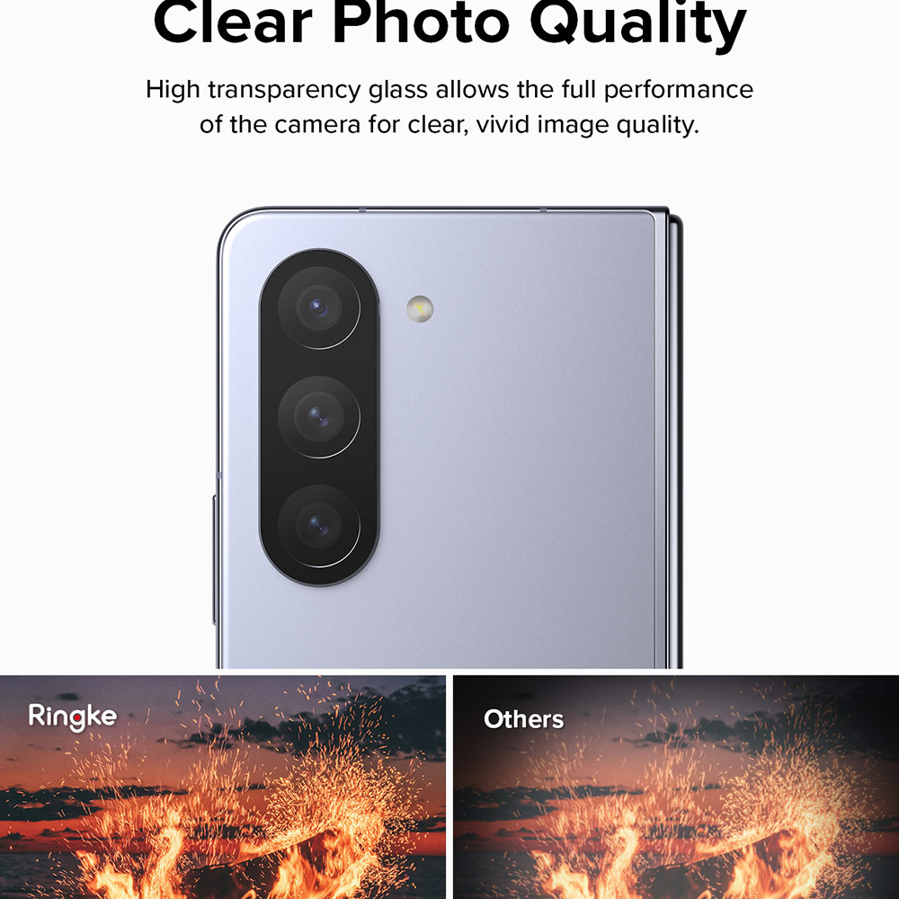 Picture of Samsung Galaxy Z Fold 5 | Ringke Full Cover Tempered Glass Camera Lens Protector Glass for Samsung Galaxy Z Fold 5 (2pcs Pack)