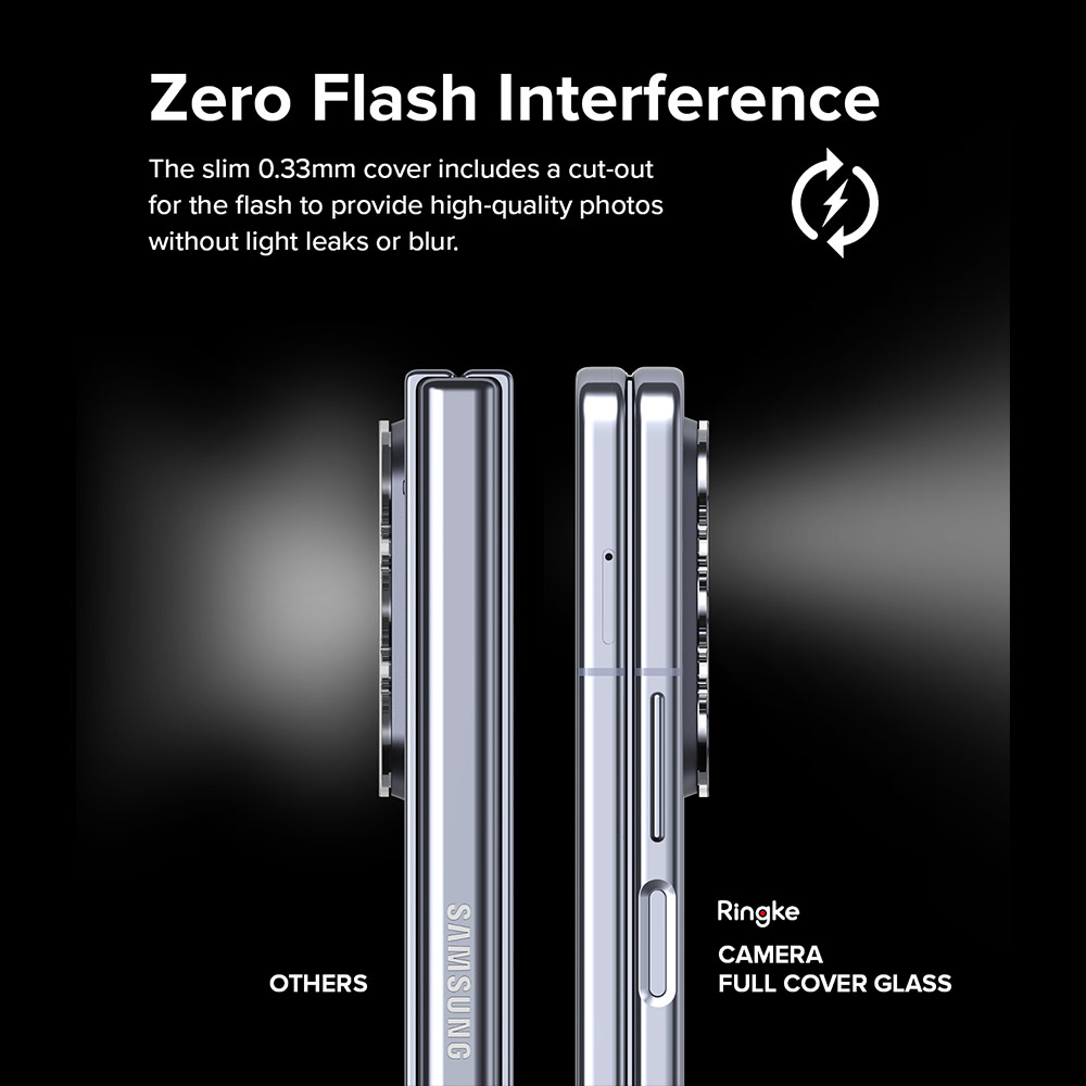 Picture of Samsung Galaxy Z Fold 5 | Ringke Full Cover Tempered Glass Camera Lens Protector Glass for Samsung Galaxy Z Fold 5 (2pcs Pack)