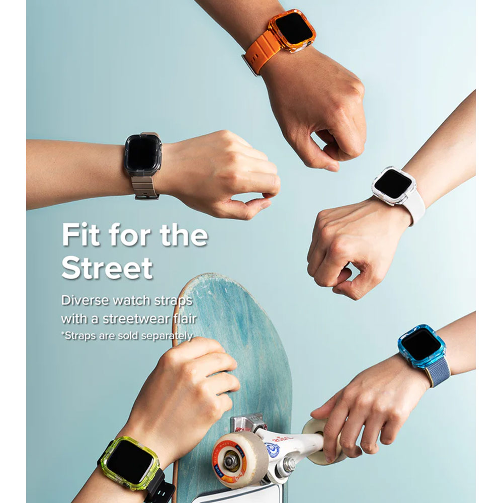 Picture of Apple Watch 44mm Case | Ringke Slim Perfect Fit Case for Apple Watch Series 4 5 6 SE 7 8 44mm 45mm (Neon Orange)