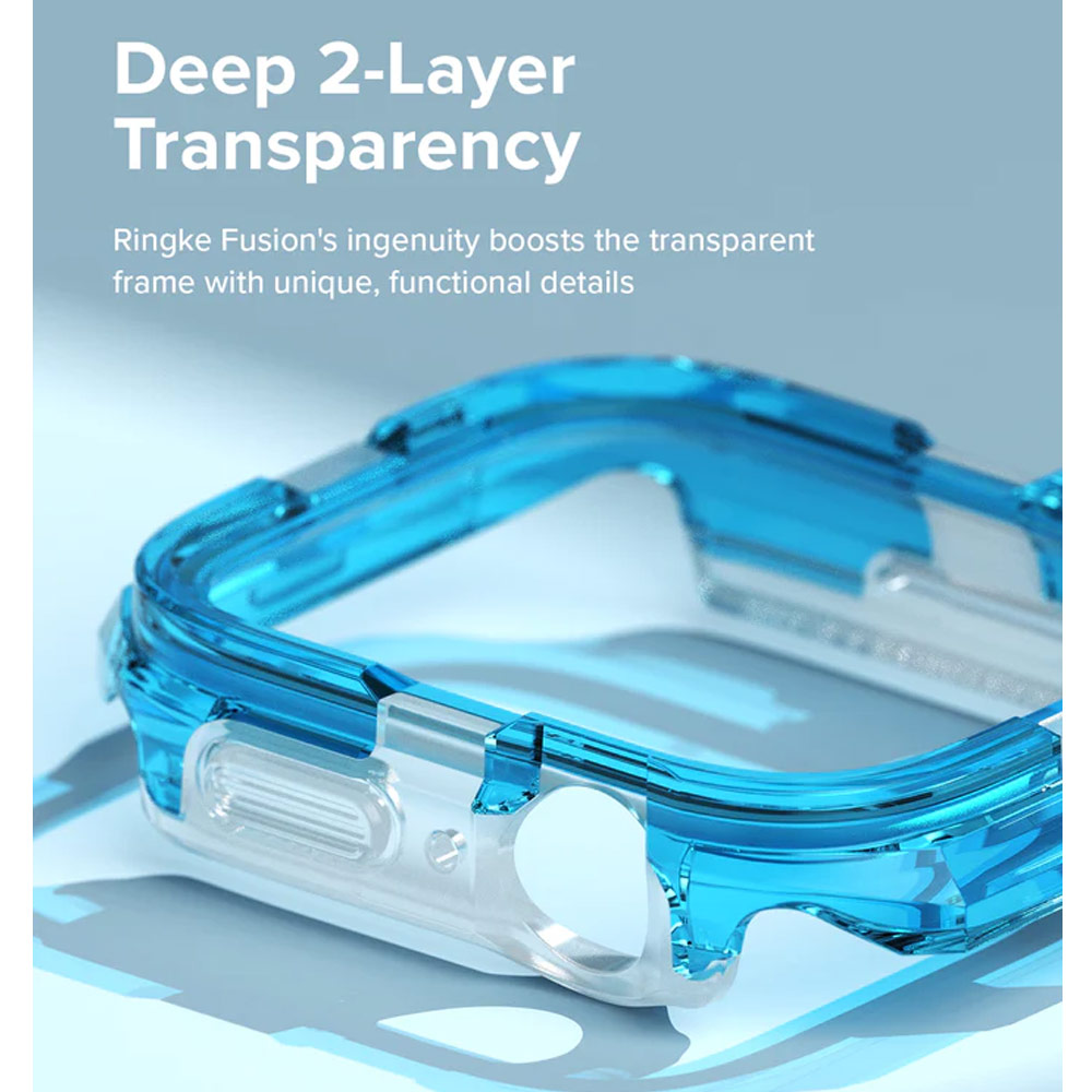 Picture of Apple Watch 44mm Case | Ringke Slim Perfect Fit Case for Apple Watch Series 4 5 6 SE 7 8 44mm 45mm (Neon Orange)