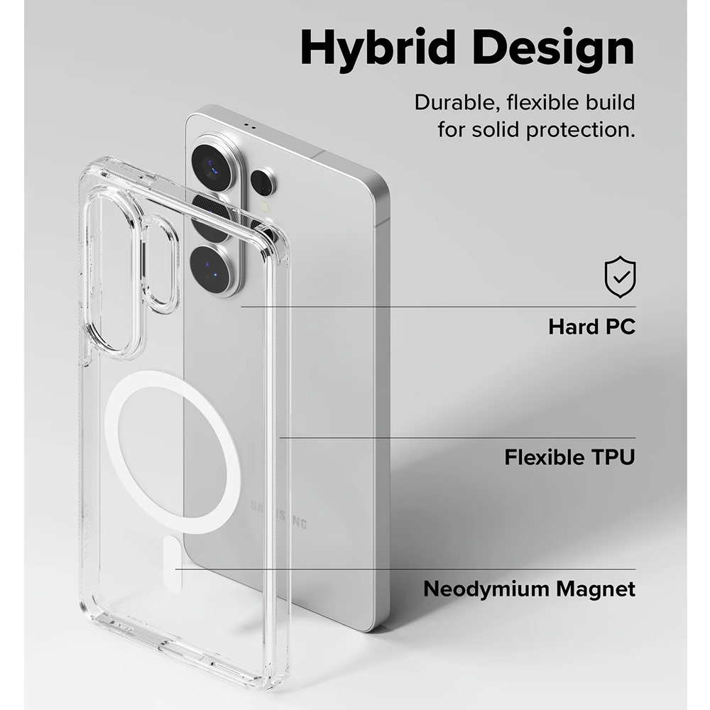 Picture of Samsung Galaxy S26 Ultra Case | Ringke Fusion Magnetic Transparent Protection Case for Samsung Galaxy S26 Ultra (Clear)