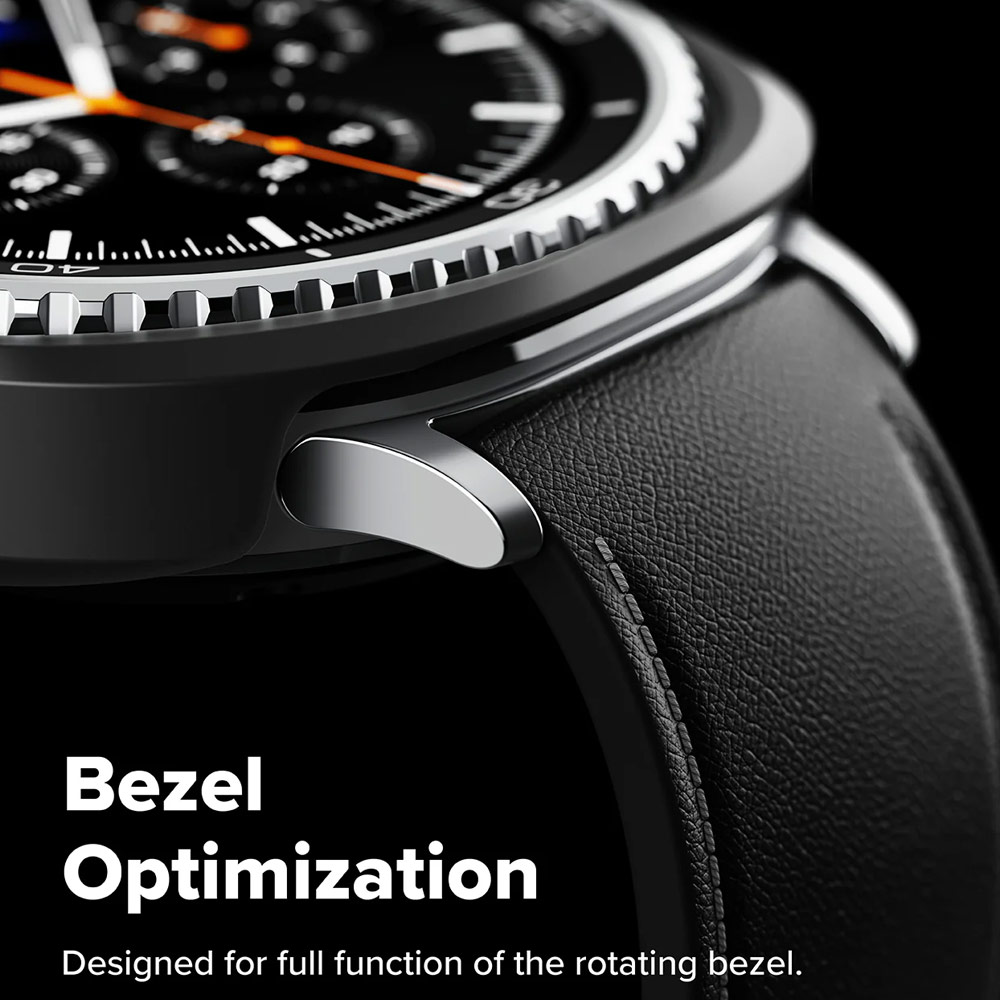 Picture of Samsung Galaxy Watch 8 Classic 46mm Case | Ringke Slim Protection Case for Samsung Galaxy Watch 8 Classic 46mm (Clear Matte Black)