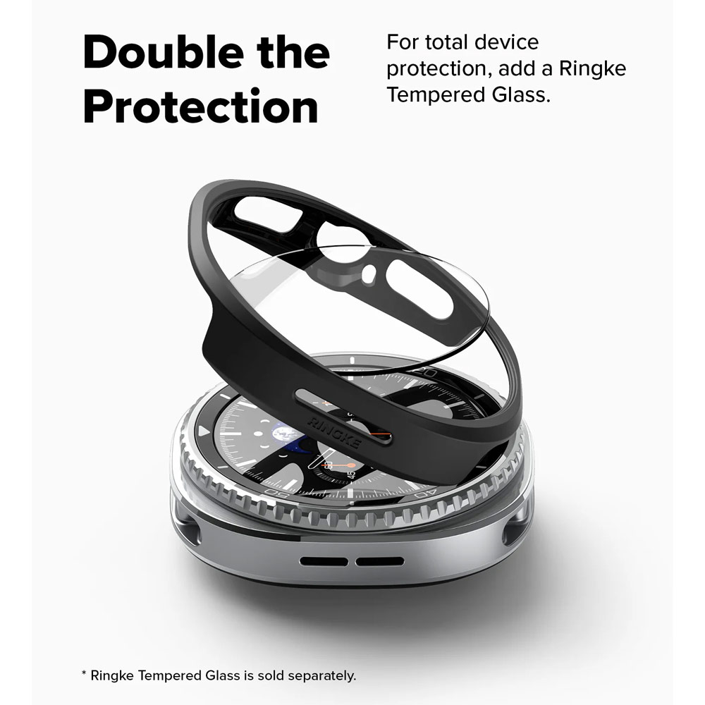 Picture of Samsung Galaxy Watch 8 Classic 46mm Case | Ringke Slim Protection Case for Samsung Galaxy Watch 8 Classic 46mm (Clear Matte Black)