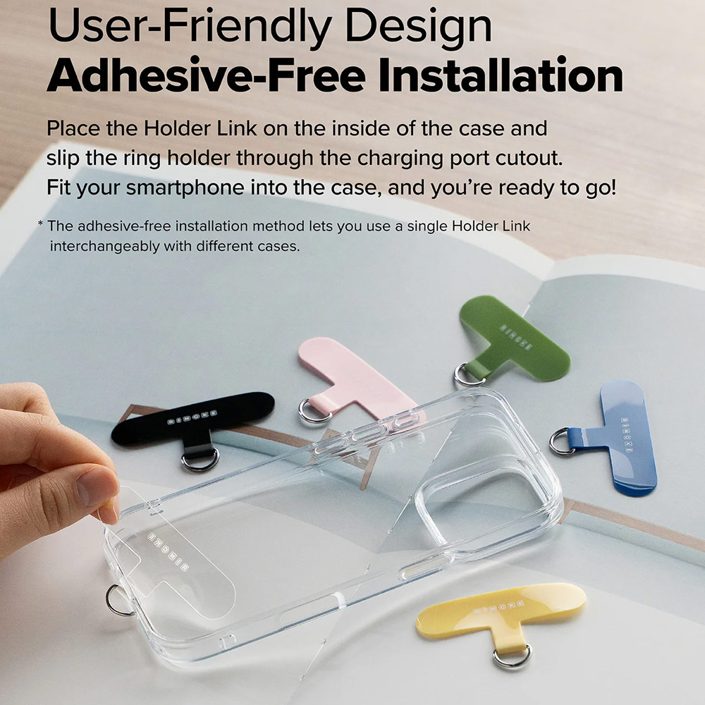 Picture of Ringke Holder Link Flow Finger Ring Strap Phone Strap for closed-bottom phone case (Butter Yellow)