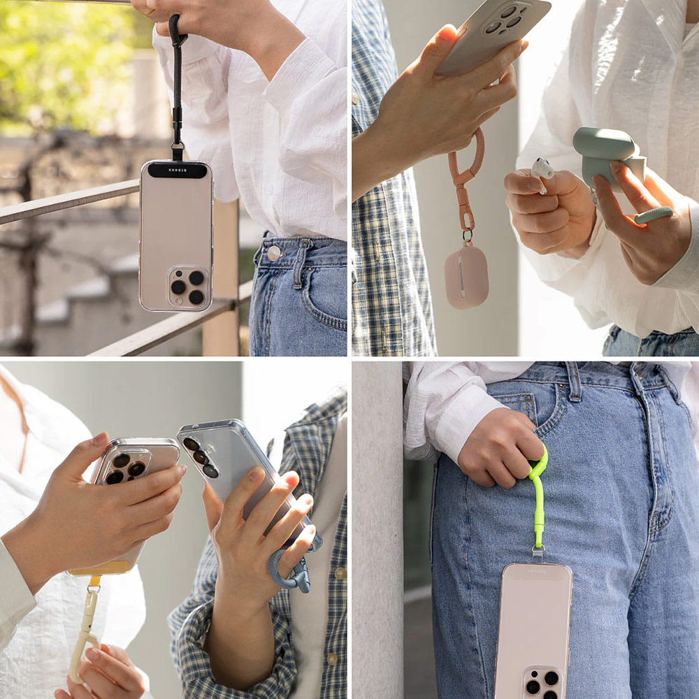 Picture of Ringke Holder Link Flow Finger Ring Strap Phone Strap for closed-bottom phone case (Butter Yellow)