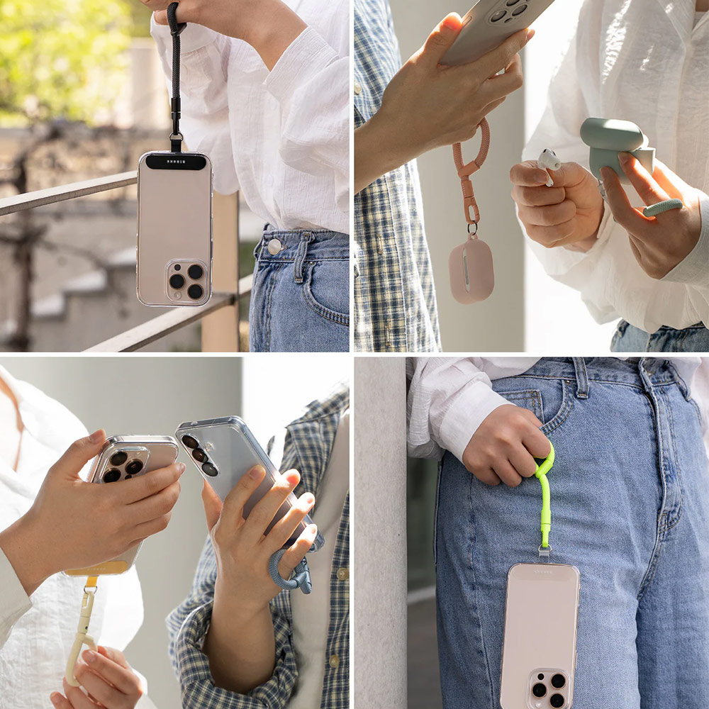 Picture of Ringke Holder Link Flow Finger Ring Strap Phone Strap for closed-bottom phone case (Mute Mint)