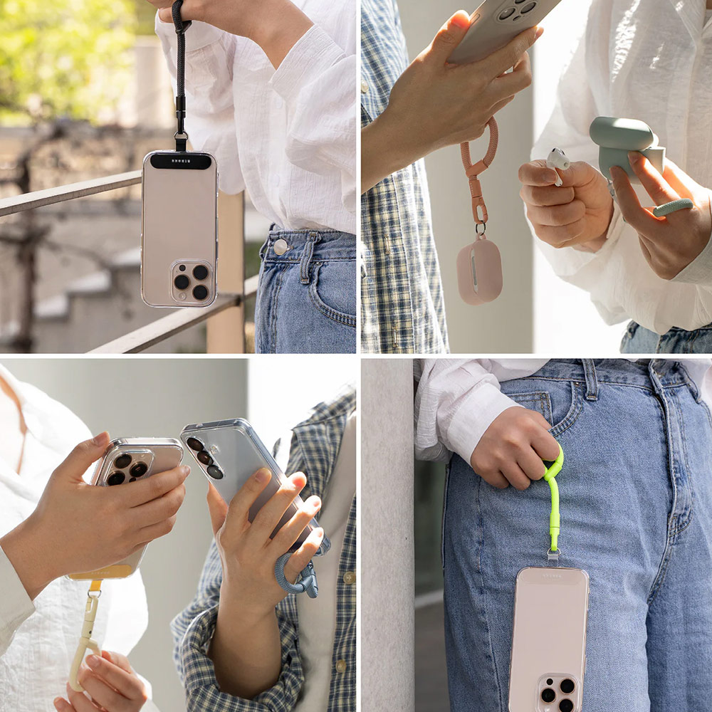 Picture of Ringke Holder Link Flow Finger Ring Strap Phone Strap for closed-bottom phone case (Orange Pink)