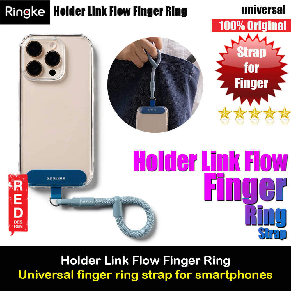 Picture of Ringke Holder Link Flow Finger Ring Strap Phone Strap for closed-bottom phone case (Urban Blue) Red Design- Red Design Cases, Red Design Covers, iPad Cases and a wide selection of Red Design Accessories in Malaysia, Sabah, Sarawak and Singapore 